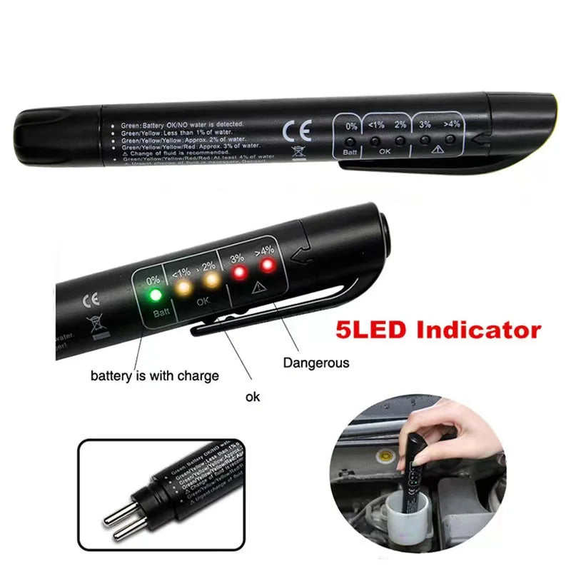 Auto Liquid Diagnostic Tools Testing Brake Fluid Tester Oil Pen for DOT 3/DOT 45 LED Accurate Electronic PenCar Accessories