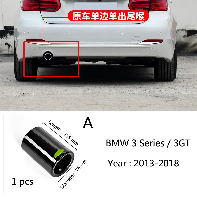 For BMW 1 2 3 4 5 Series X1 3GT F20 F22 F30 F32 F34 F36 F10 F48 Car-Styling Rear Exhaust Pipe Cover Trim Frame Auto Accessories