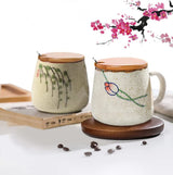 YWDL 380ml Japanese Retro Style Ceramic Coffe Mug Kiln Glaze Milk Breakfast Cups Home Teacup Tumbler Water Mug Gift For Friends