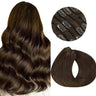 Clip In Human Hair Extensions Straight Natural Light Brown Honey Ombre Balayage Black Hair Pieces For Women Clip-in Full Head