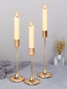 3Pcs/Set Chinese Style Metal Candle Holders Simple Golden Wedding Decoration  Bar Party Living Room Decor Home Decor Candlestick