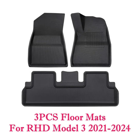 Newest Tesla Model 3+ 2024 Floor Mats 2023-2021 LHD RHD Model 3 Highland Weather Floor Liners Anti-slip Trunk Mat Cargo Liners