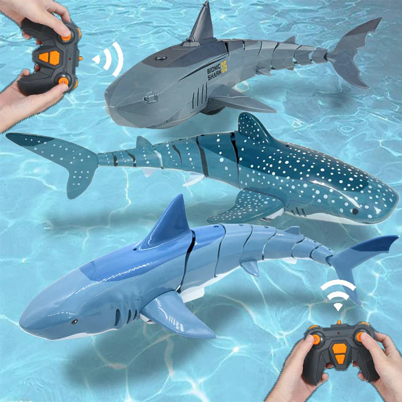 Funny RC Shark Toy Remote Control Animals Robots Bath Tub Pool Electric Toys for Kids Boys Children Cool Stuff Sharks Submarine