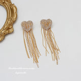 2023 New Fashion Trend Unique Design Elegant Delicate Zircon Tassel Pearl Earrings Women Jewelry Party Premium Gifts Wholesale