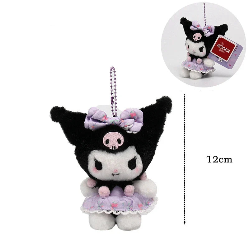 Sanrio Plush Toys Fantasy Cinnamoroll Kuromi Pendant Bag Accessories Keychain Bag Car Pendant Valentine's Day Gift