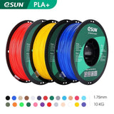 eSUN PLA+ Filament For 3D Printer 10Pcs 1.75mm PLA Plus 3D Printer Filament Accuracy +/- 0.03mm 10KG  PLA+ 3D Printing Material