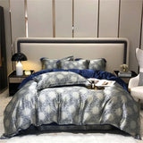 Mulberry Silk 4 Pieces Comforter Bedding Set, 1PC Duvet Cover, 1PC Bed Sheet, 2PCS Pillowcases, Luxury Home Textiles Bedclothes