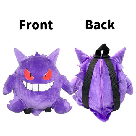 Cute Pokemon Backpack Kawaii Japanese Style Plush Bag Gengar Eevee Snorlax Backpack Schoolbag Cosplay Props Fashion Gifts