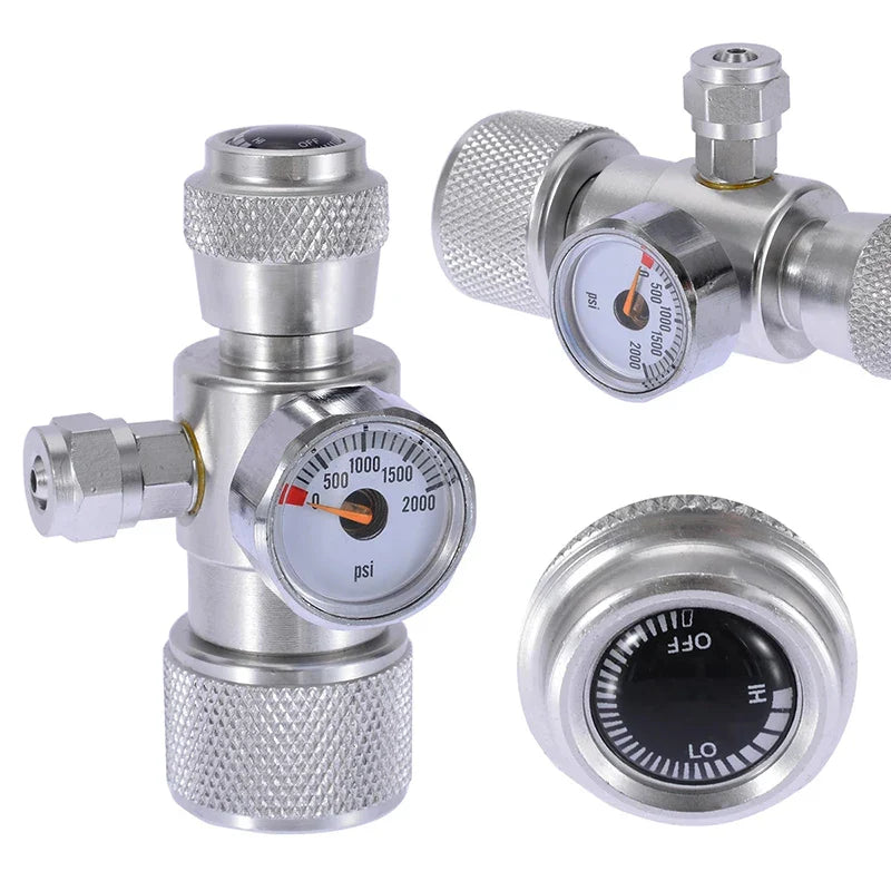 Aluminium Alloy CO2 Aquarium Moss Plant Fish Single Pressure Gauge Regulator Manometer Equipment Aquarium Accessories