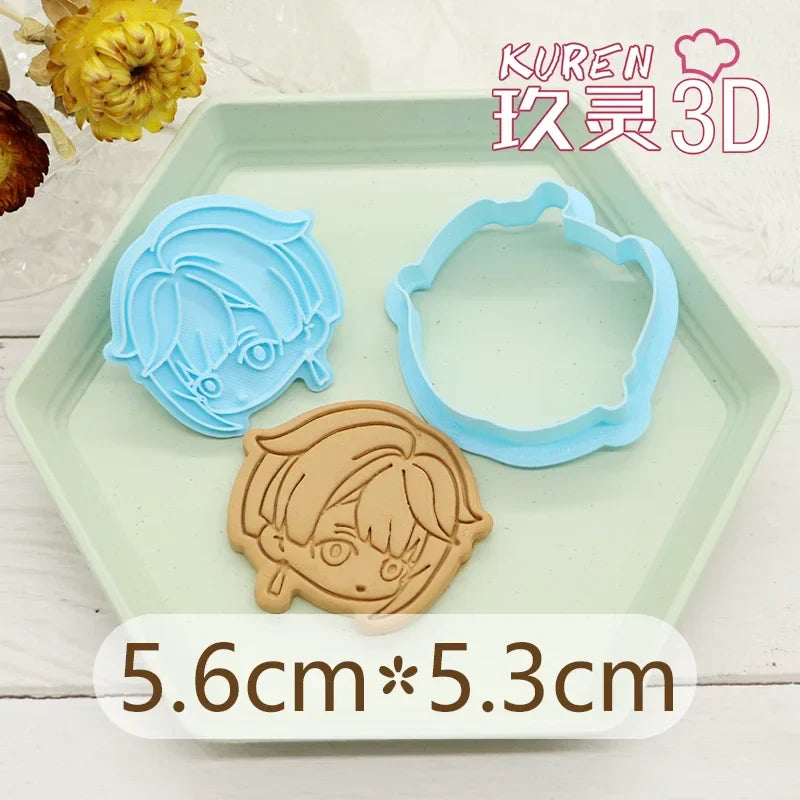 Genshin Impact Neuvillette Cake Tool Animal Cookie Cutter Christmas Cutters Biscuit Stamp Fondant Mould Baking Sugarcraft Molds