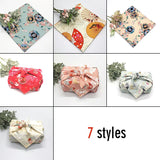 70x70/90x90cm Japanese Handkerchief Furoshiki Double Side Floral Print Bento Gift Wrapping Cloth Square Dust Cover Tablecloth