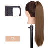 AZQUEEN 55CM Long Straight Bow Tie Ponytail Clip In Hair Extension Natural Brown Blonde Synthetic Pony Tail Hairpieces For Women