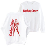 2024 Beyonce Cowboy Carter Sweatshirt Harajuku Hip Hop Round Neck Long Sleeve Oversized Hoodie Fans Gift