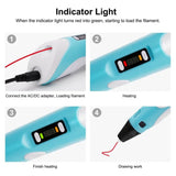 Innovative 3D Drawing Pen with LED Screen - Creative DIY Printing Tool for Kids with PLA Filament