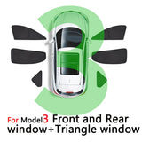 Car Side Window Sunshade Front Rear Windshield Privacy Window Screen SunShade for Tesla Model3 2017-2021 2022Model Y accessories