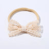 2Pcs Newborn Elastic Hair Bands Lace Bows Soft Headband for Girls Nylon Turban Headwear Baby Hair Accessories