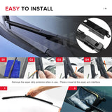 MIDOON Windshield Windscreen Wiper Blades For Citroen C4 Hatchback 5 Doors Front Rear Window 2004 2005 2006 2007 2008 2009 2010