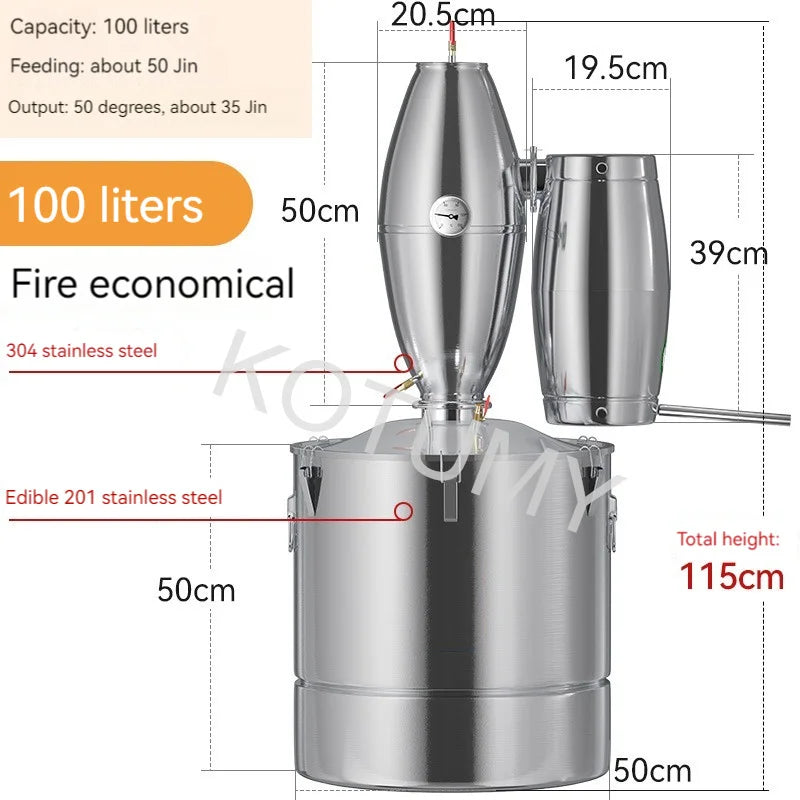 20L Water Alcohol Distiller Small Home Brewing Wine Making Barware Machine DIY Distillation Equipment