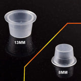 1/2PCS Plastic Tattoo Ink Cups 8mm 11mm 15mm Tattoo Ink Cups Holder Container Pigment Ink Caps Tattoo Accessories