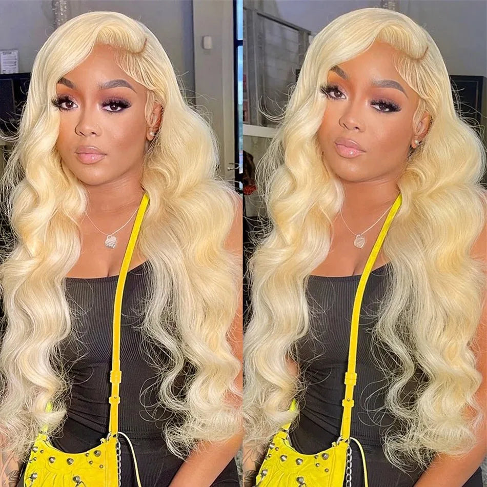 613 Lace Frontal Wigs Human Hair Blonde 13x4 13x6 HD Brazilian Body Wave Transparent Lace Front Human Hair Wigs For Black Women