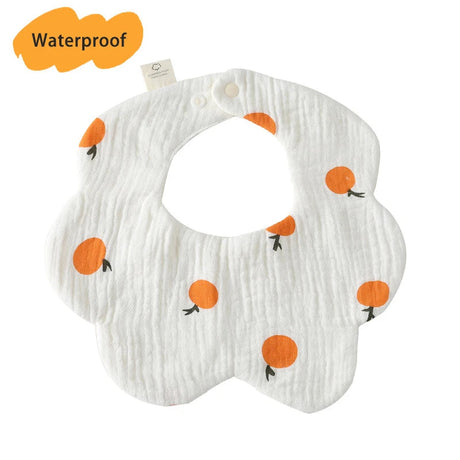 New Thickened 7 Layers Cotton Waterproof Baby Bibs Cute Print Saliva Towel Newborn Burp Cloths for Boys Girls Feeding Drool Bib