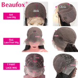 Beaufox Lace Front Human Hair Wigs For Women Brazilian Body Wave Lace Frontal Wigs Glueless Human Hair Wigs 4x4 Lace Closure Wig