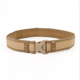 New Plastic Buckle Men Canvas Lengthened Thickened Tactical Belt Wide Edging Outdoor Belt