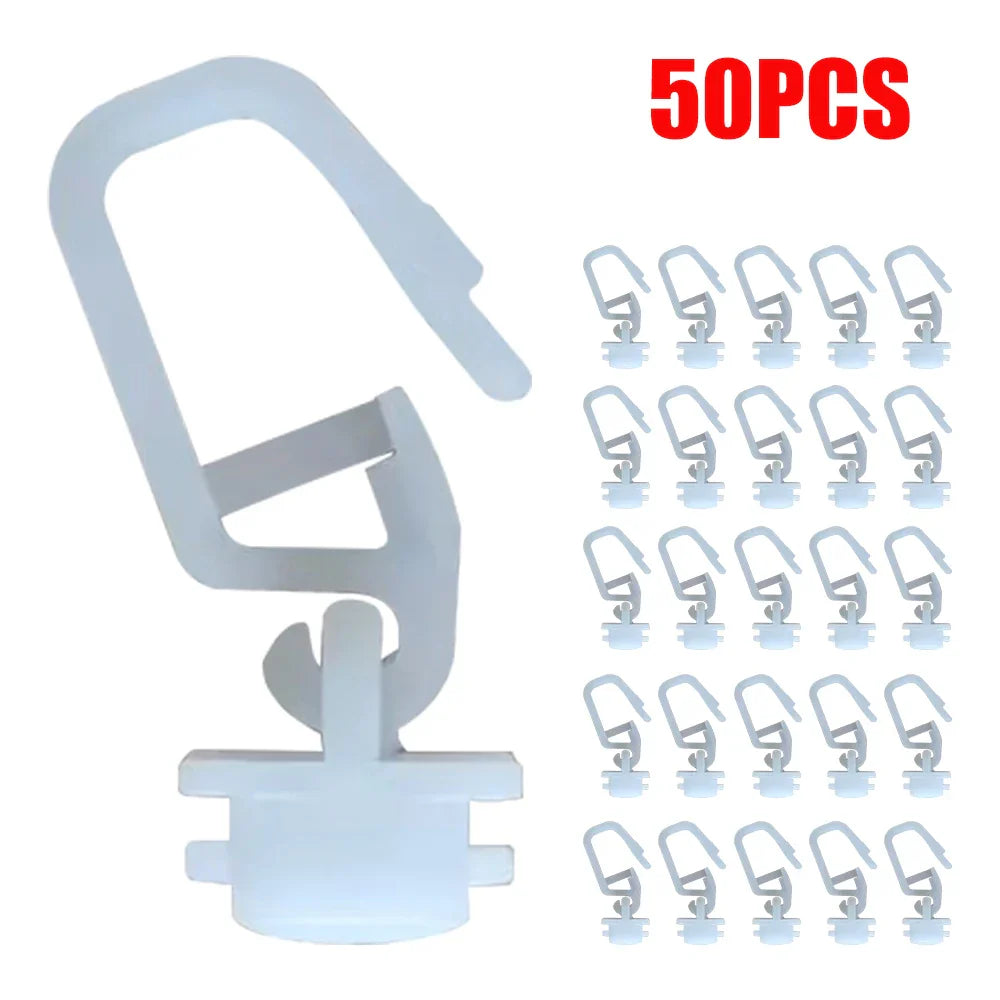 50pcs Curtains Hooks For Volvo, Man, Iveco, Rear Rail Daf106 Gliders Runners Interior Accessories Auto Fastener & Clip