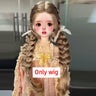 1/6BJD Wig Bangs Ponytail Curly Soft Mohair Wig Braids Suitable for 30cm DD SD Doll Wig Toy Accessories 6-7 Inches Hair