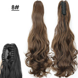 Synthetic Claw Clip On Ponytail Hair Extensions Long Straight 24" Heat Resistant Pony Tail HairPiece BlackBrown Blonde Hairstyle