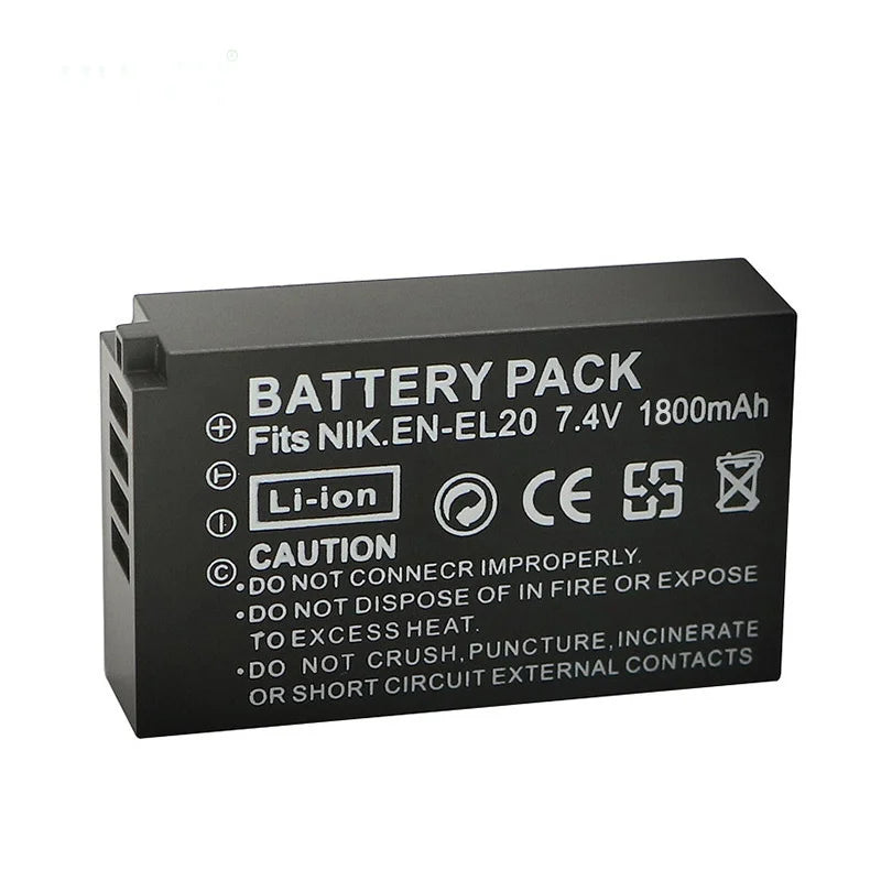 1800MAH EN EL20 EL20A BATTERY EN-EL20 EN-EL20A for Nikon Coolpix P1000 P950 Nikon 1 J1, 1 J2,1 J3 for Nikon 1 AW1 CAMERA BATTERY