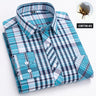 New in shirt 100%cotton long-sleeve shirts for men thin slim fit formal plain shirt plaid designer tops office elegants clothes