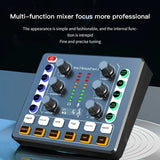 M8 Sound Card Live Broadcast Audio Interface Podcasting Device Caster With Premium Mic Preamplifier Sound Card Easy To Use