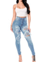 LW Plus Size High Waist Ripped High Stretchy Jeans Zipper Fly Skinny Denim 2022 NEW Autumn Street leisure women Jeans