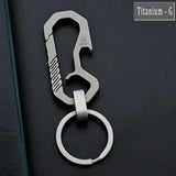 High-End Titanium Keychain Luxury Men Car Key Chain Key Ring Ultra Lightweight EDC Carabiner Holder The Best Gift For Men