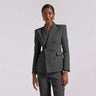 Business Suit for Women Suits Sets 2023 Women's Two-piece Suit Serge Double-breasted Slim Fit Chic and Elegant Woman Pants Set