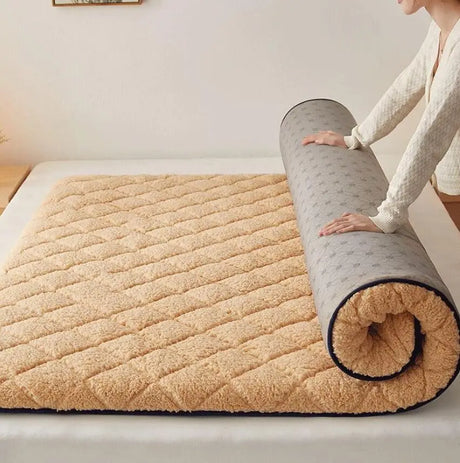 Bed Mattress Thickness Bedding Mat Tatami Mat Winter Warm Thick Soft Plush Mattress Breathable Student Dormitory