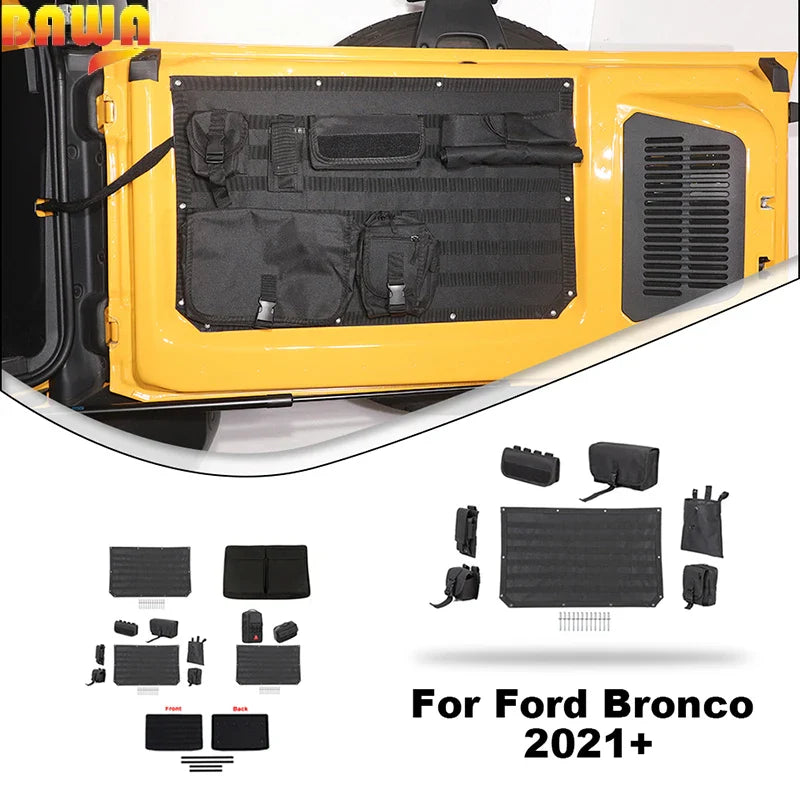 BAWA Multifunction Car Tailgate Storage Organizer Bag for Ford Bronco 2021 2022 Tool Kit Stowing Tidying Accessories