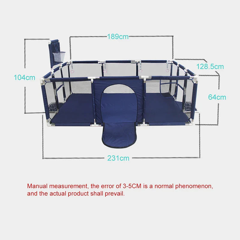 IMBABY Baby Playpens With Basketball Frame corralito for Babies Indoor Baby Playground Multifunctional Playpen for Children