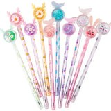 10/20/50/100pcs/set Kawaii Sequin Gel Pen Cute Butterfly Bunny Fawn Daisy Signature Pen 0.5mm Black Ink Office School Gifts 2023