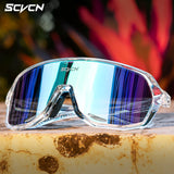 SCVCN-Sunglasses for Men Sport Cycling Glasses Bike Mountain Bicycle Hiking Camping Golf UV400 Protection Glasses Women Baseball
