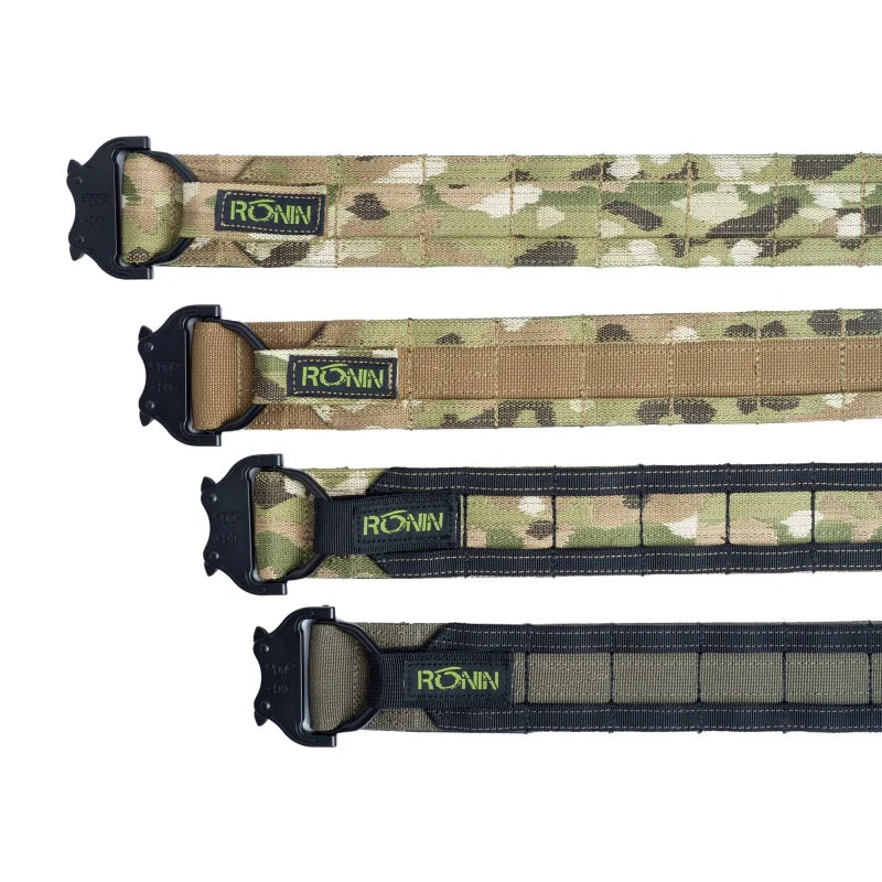 Ronin Style Tactical SENSHI Belt 【1.5 Inch】 Outdoor Military Hunting Double Layer Belt Molle System AIRSOFT