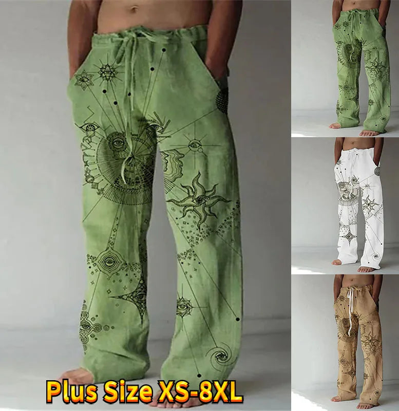 2023 New Fashion Men's Trousers Classic Men's Straight Wide Leg Trousers Street Hip-hop Slacks Men's Drawstring Casual Trousers