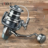 5000-12000 Rotating Reels Metal Ultra-large Distance Cast Wheel Anchor Fish Spinning Wheel Bobbins 14+1Ball Bearing Fishing Reel