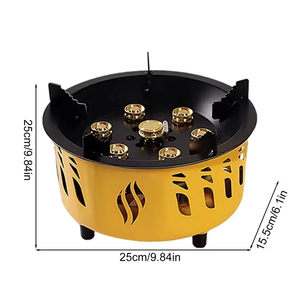 Portable Camping Stoves Burner Windproof Gas Stove Outdoor Heater All-in-One 7 core Firepower Stoves Picnic Camping Cooking Tool