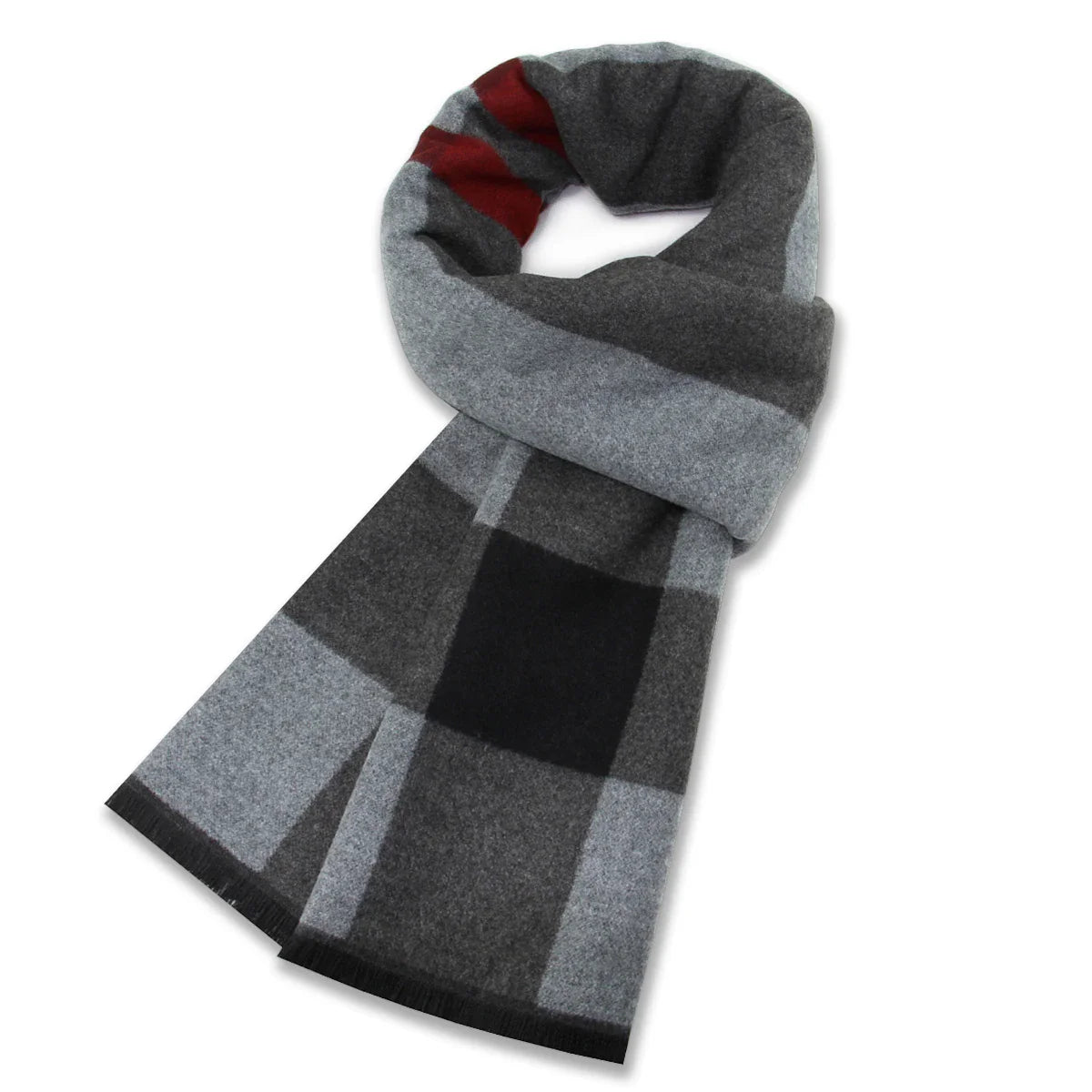 High Quality Men Scarf Autumn Winter Plaid Knitted Wool Muffler Male Business Classic Thick Warm Shawl Gentlemen Chrismas Gift