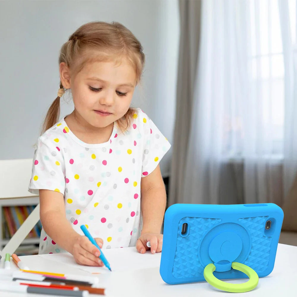 QPS 8" Kid Tablet Android12 2GB 32GB Quad Core WIFI  Google Play Children Tablet for kids in Hebrew Kids-proof Case 4000mAH