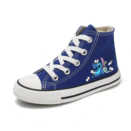 Girl Kids Boys Kids Canvas Shoes Casual sneakers  Cartoon Lilo Stitch Sport Shoes Children Fashion Print Shoes Boys Tennis x010