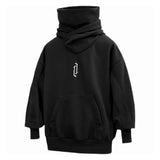 Hip Hop Mans Hooded Sweatshirts Autumn And Spring Solid Long Sleeve Ninjas Hoodie Pocket High Neck Loose Hooded Sweatshirt