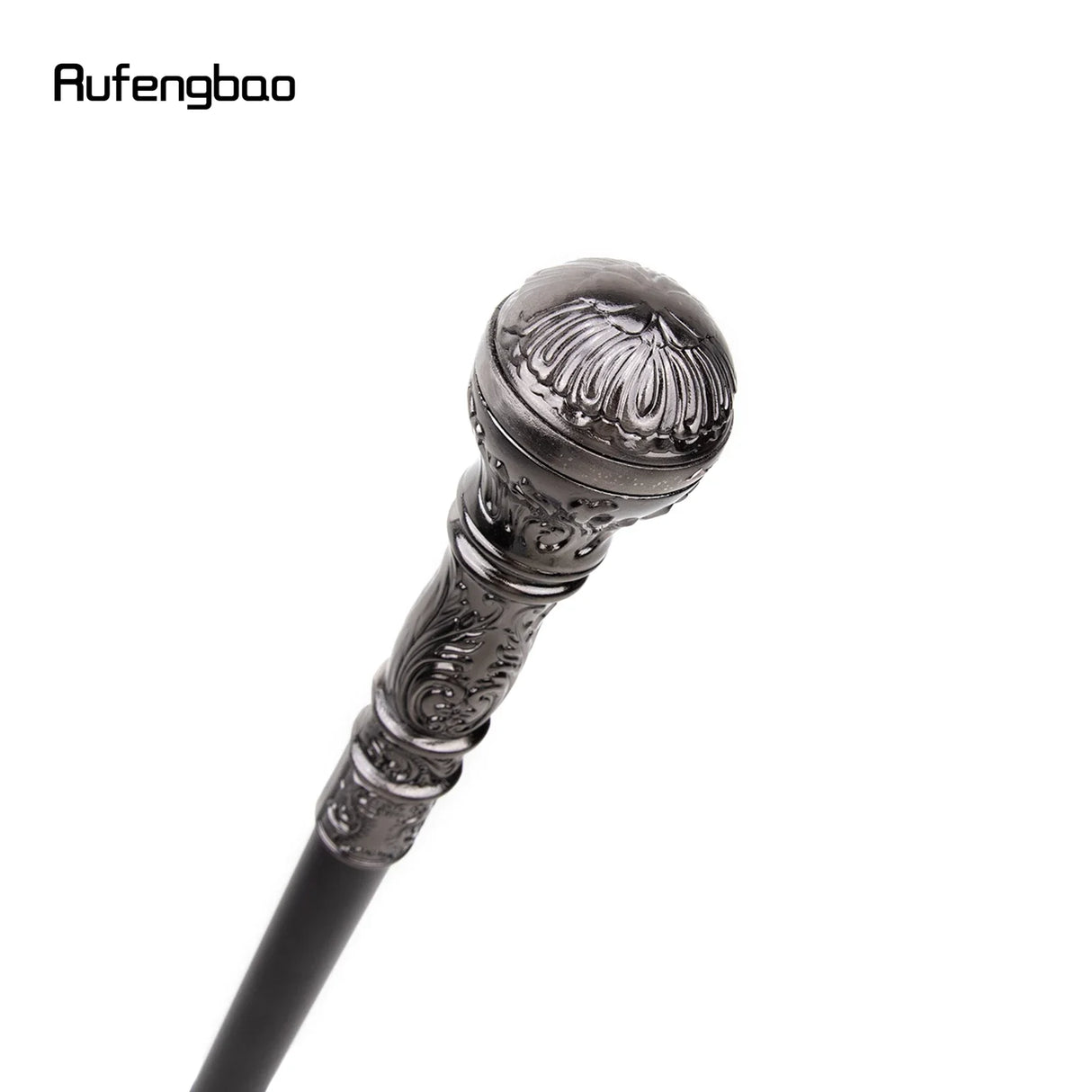 Silver Luxury Round Handle Walking Stick with Hidden Plate Self Defense Fashion Cane Plate Cosplay Crosier Stick 93cm